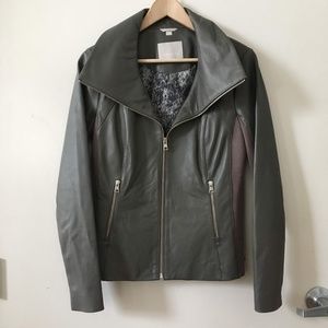 Soia & Kyo Gray Lambskin Leather Jacket